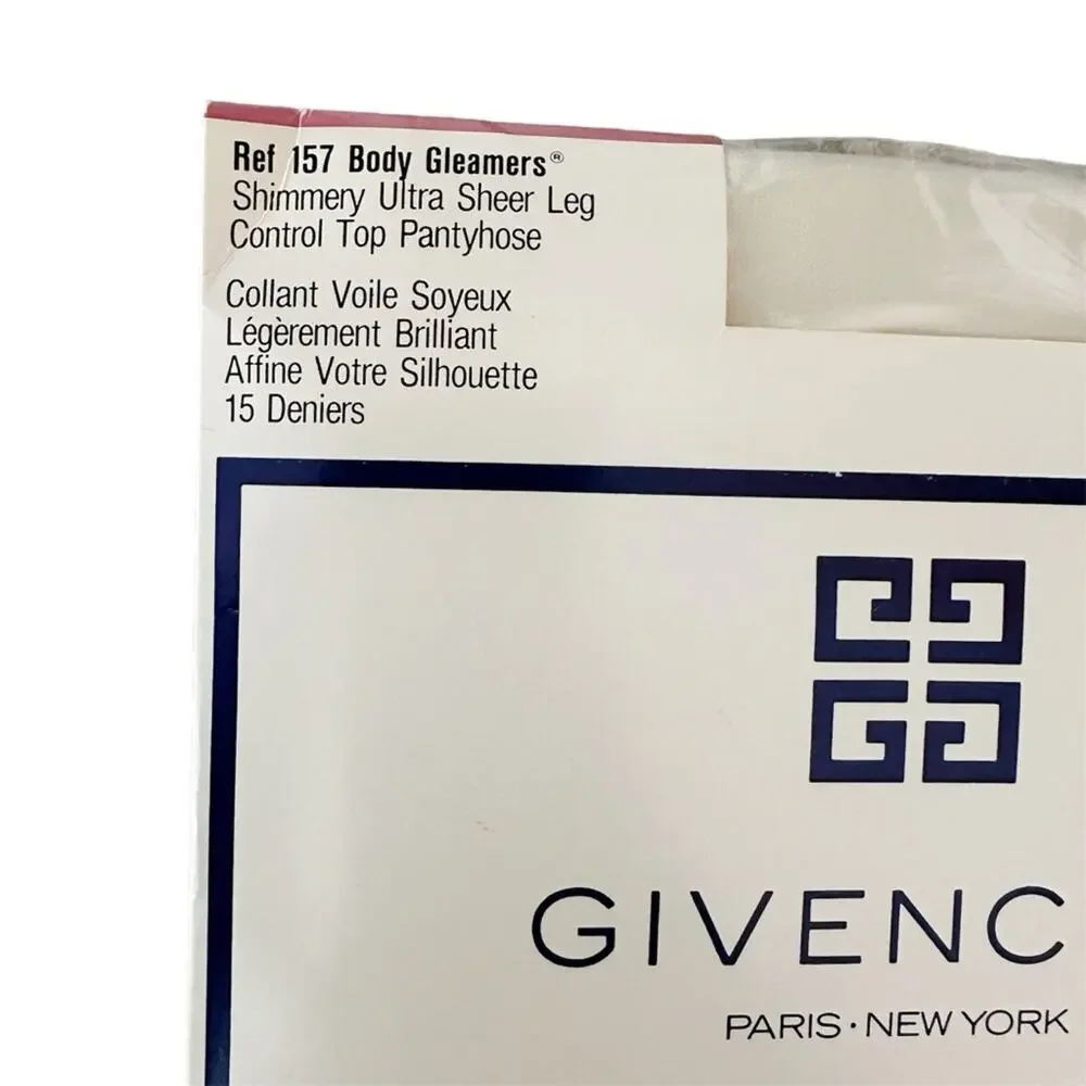 Givenchy Body Gleamers Shimmery Ultra Sheer Control Top Pantyhose Ivoire Ivory
